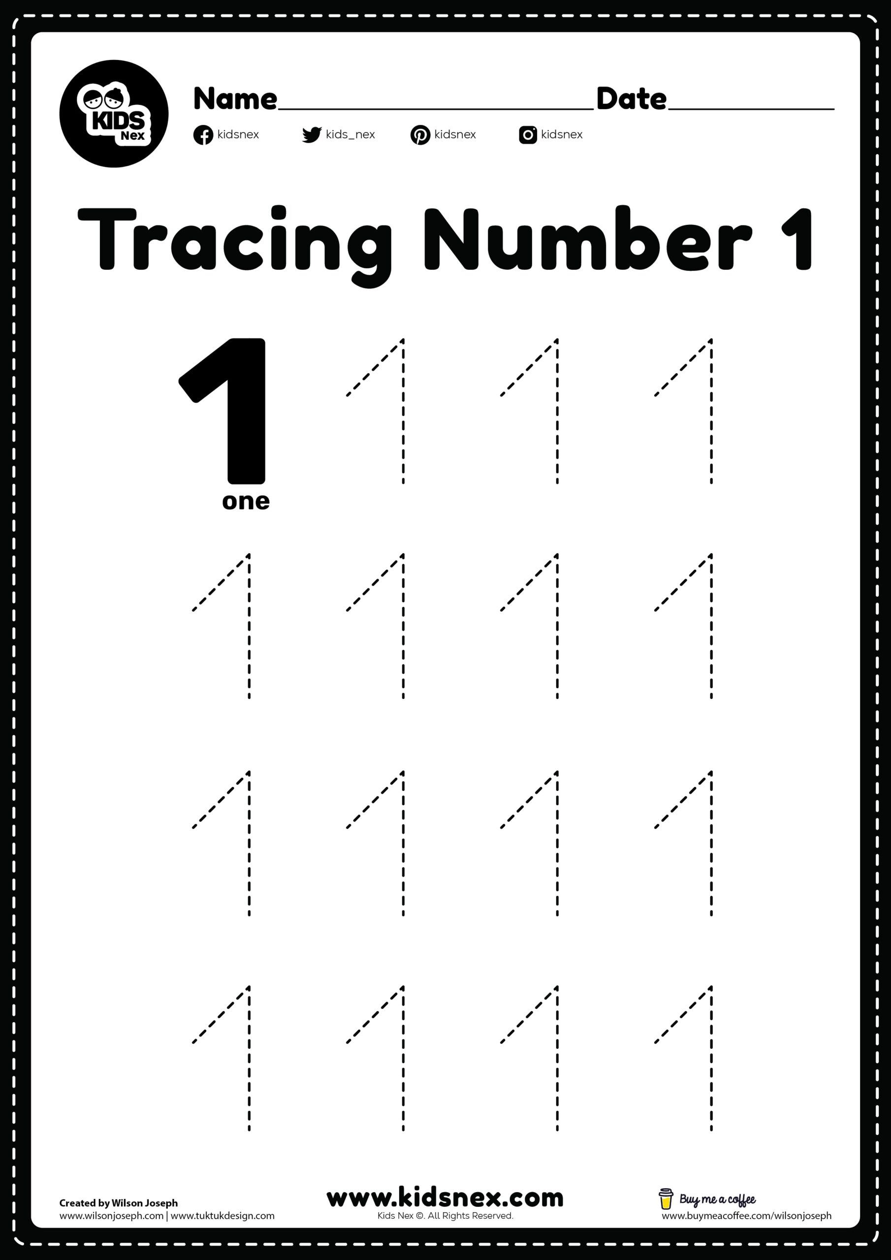 Free Printable Tracing Worksheets For Kids