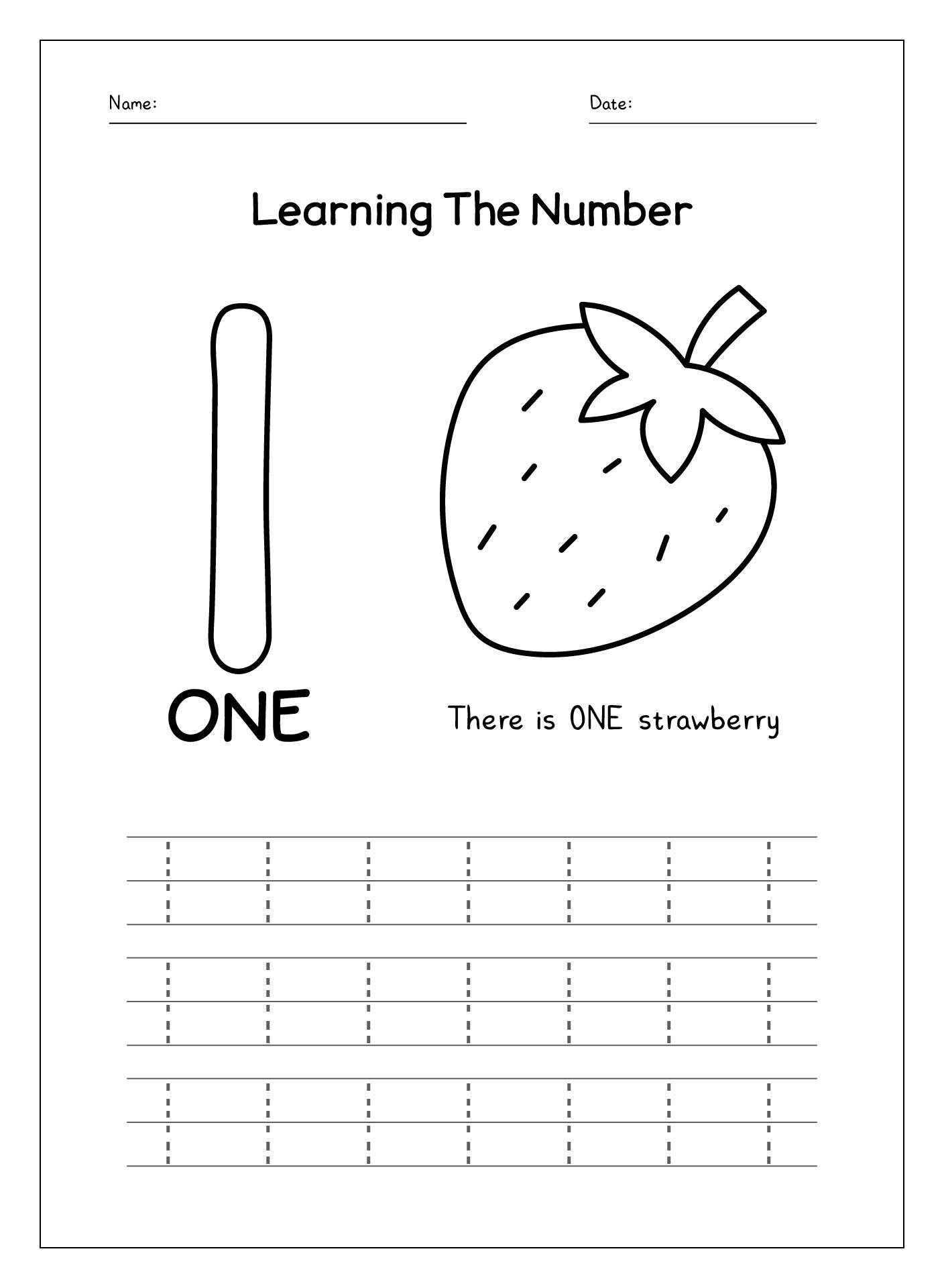 Number 1 Worksheet 12 Free PDF Printables Printablee