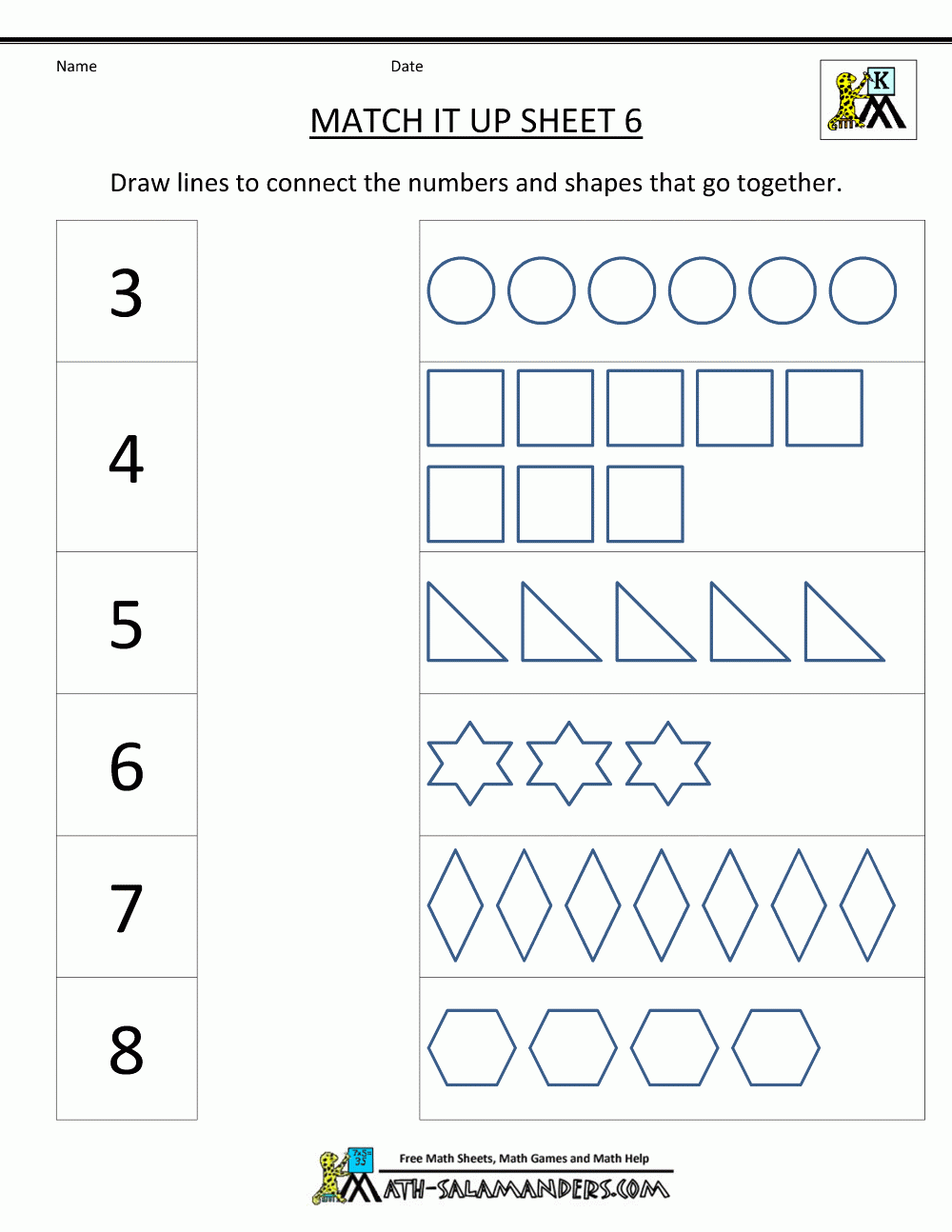 Kindergarten Printable Math Worksheets