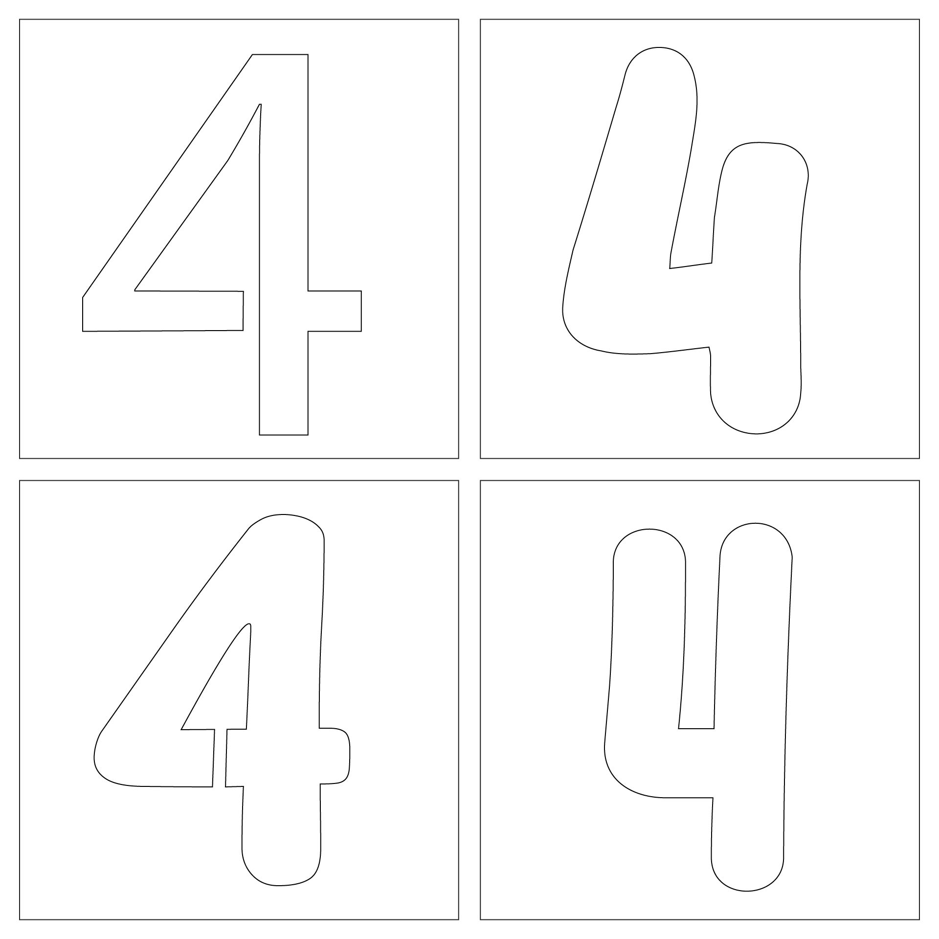 Number Outlines 10 Free PDF Printables Printablee