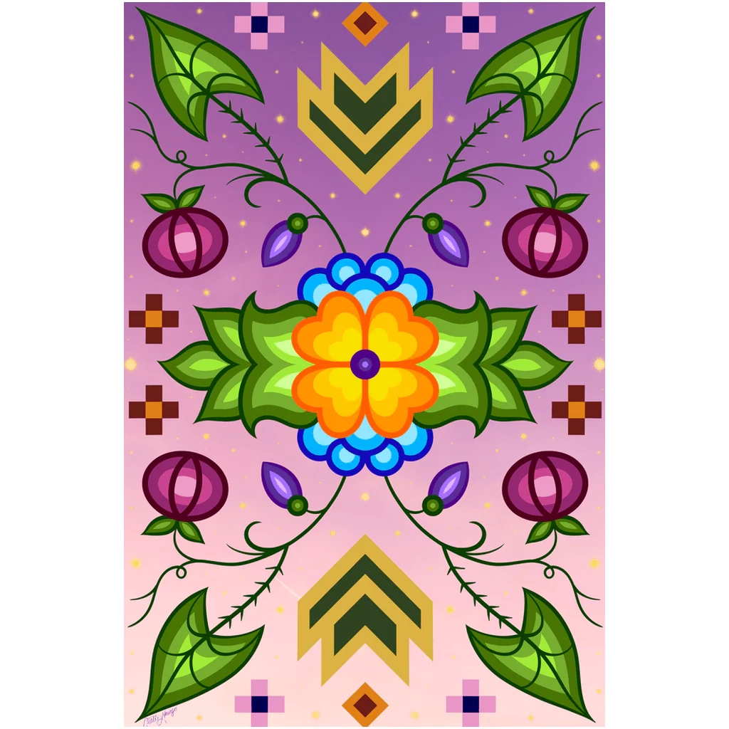 Ojibwe Style Flowers Art