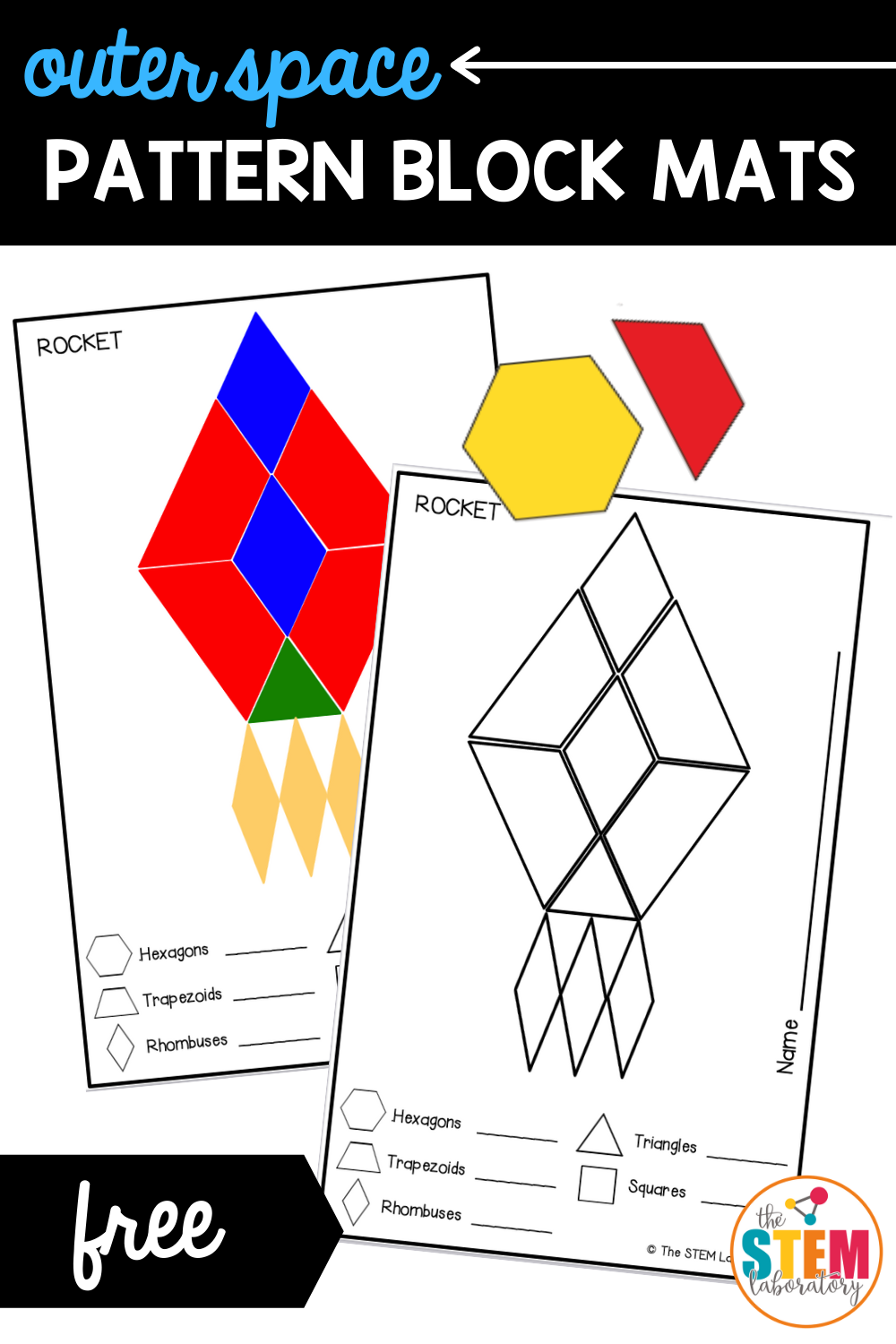 Outer Space Pattern Block Mats The Stem Laboratory