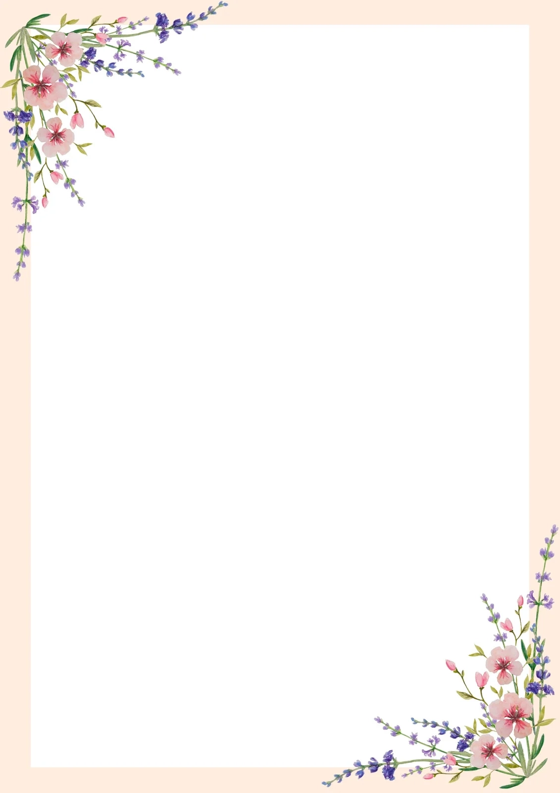 Free Printable Flower Border Paper