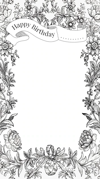 Free Printable Black And White Birthday Invitation Templates