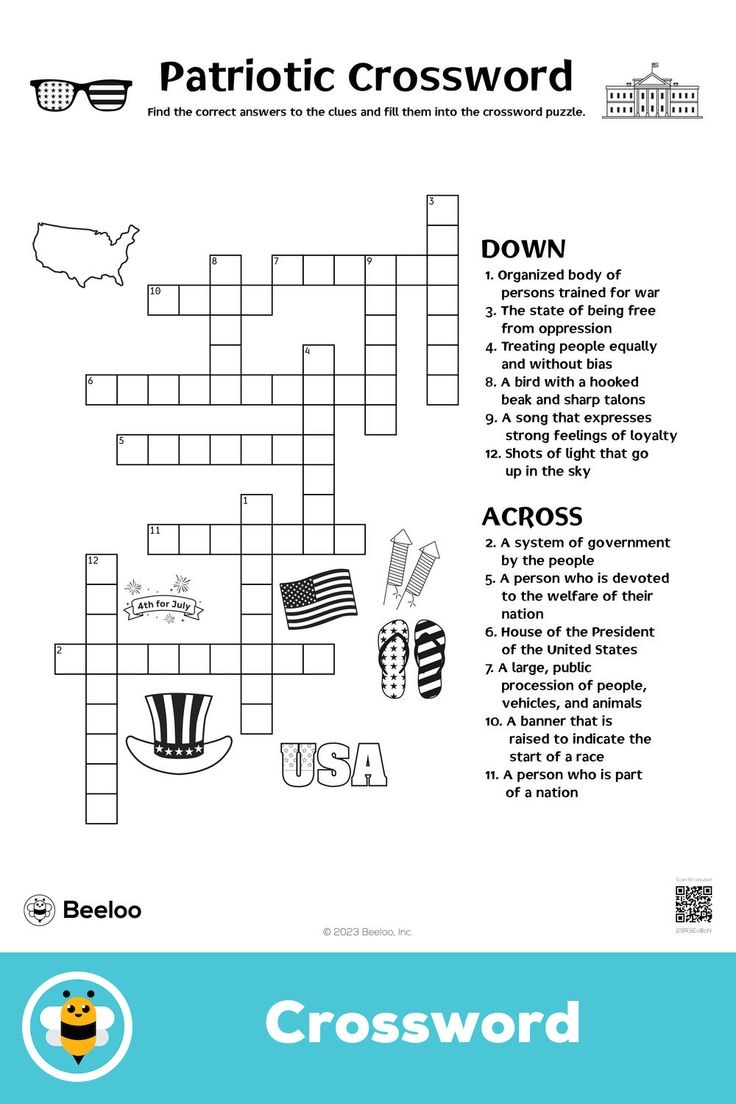 Printable Usa Crossword Puzzle