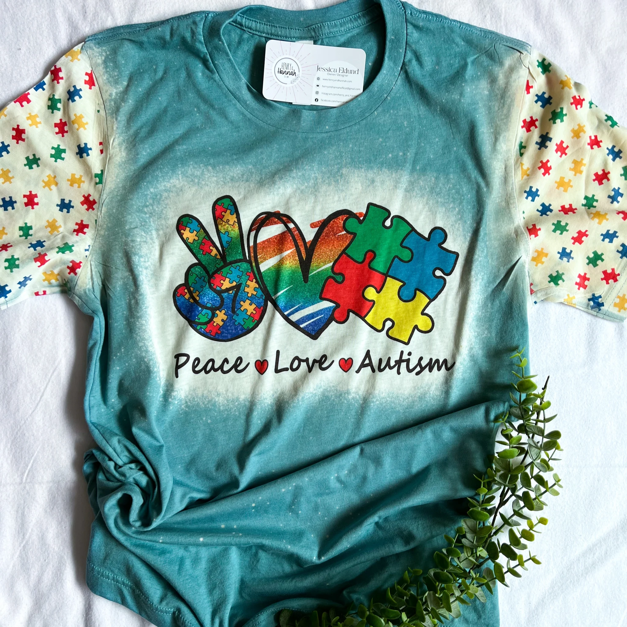 Peace Love Autism T shirt