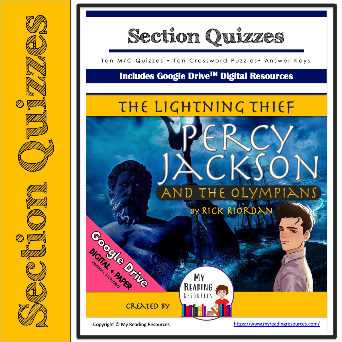 Percy Jackson And The Olympians The Lightning Thief Section Quizzes amp Crossword Puzzles My Reading Resources
