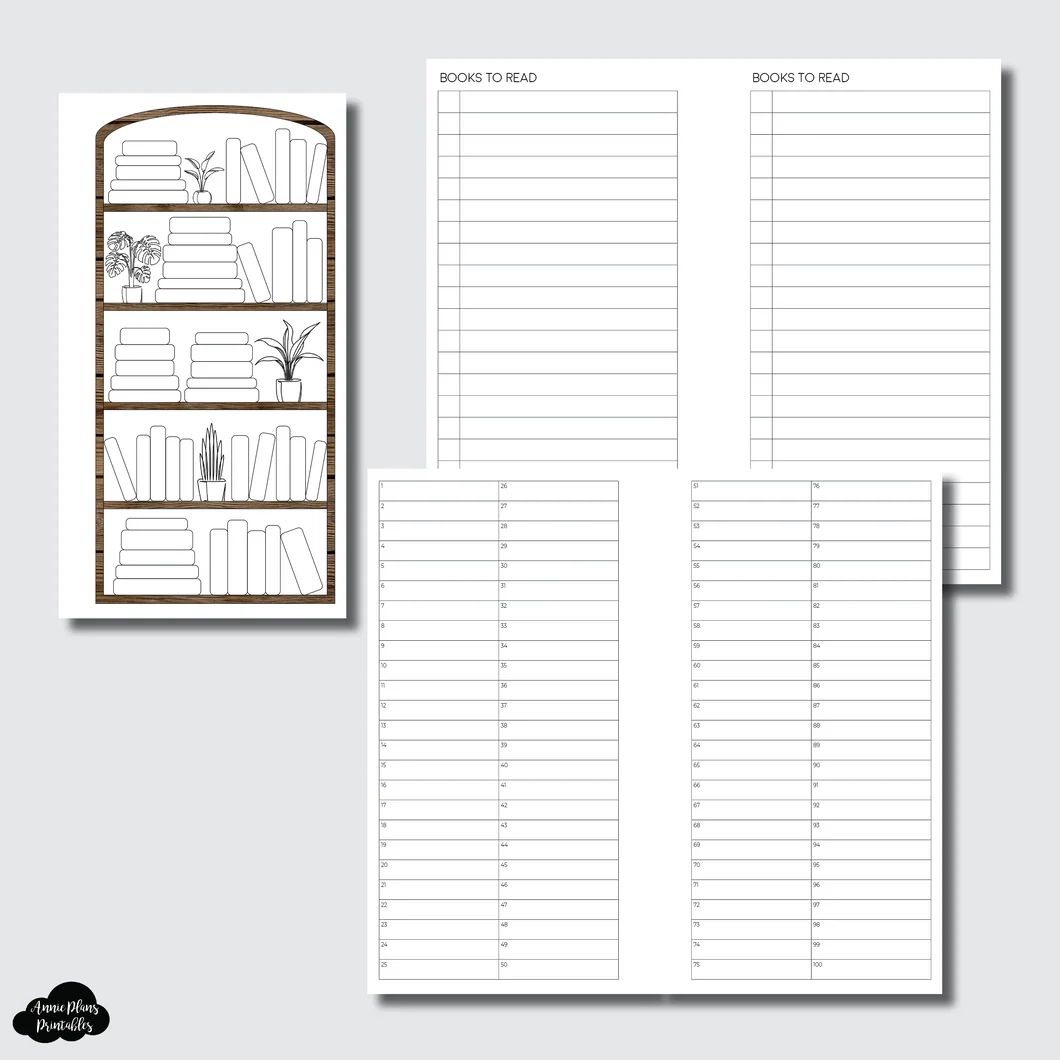 Personal Rings Size Book Reading Tracker Printable Insert