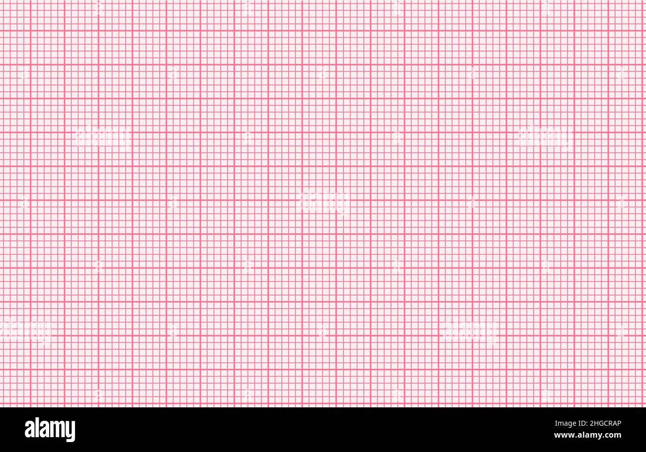 Pink Millimeter Graph Paper Grid Seamless Pattern Digital Ecg 
