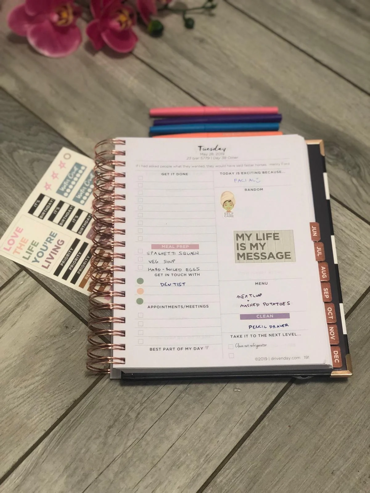 Planner Stickers Driven Day