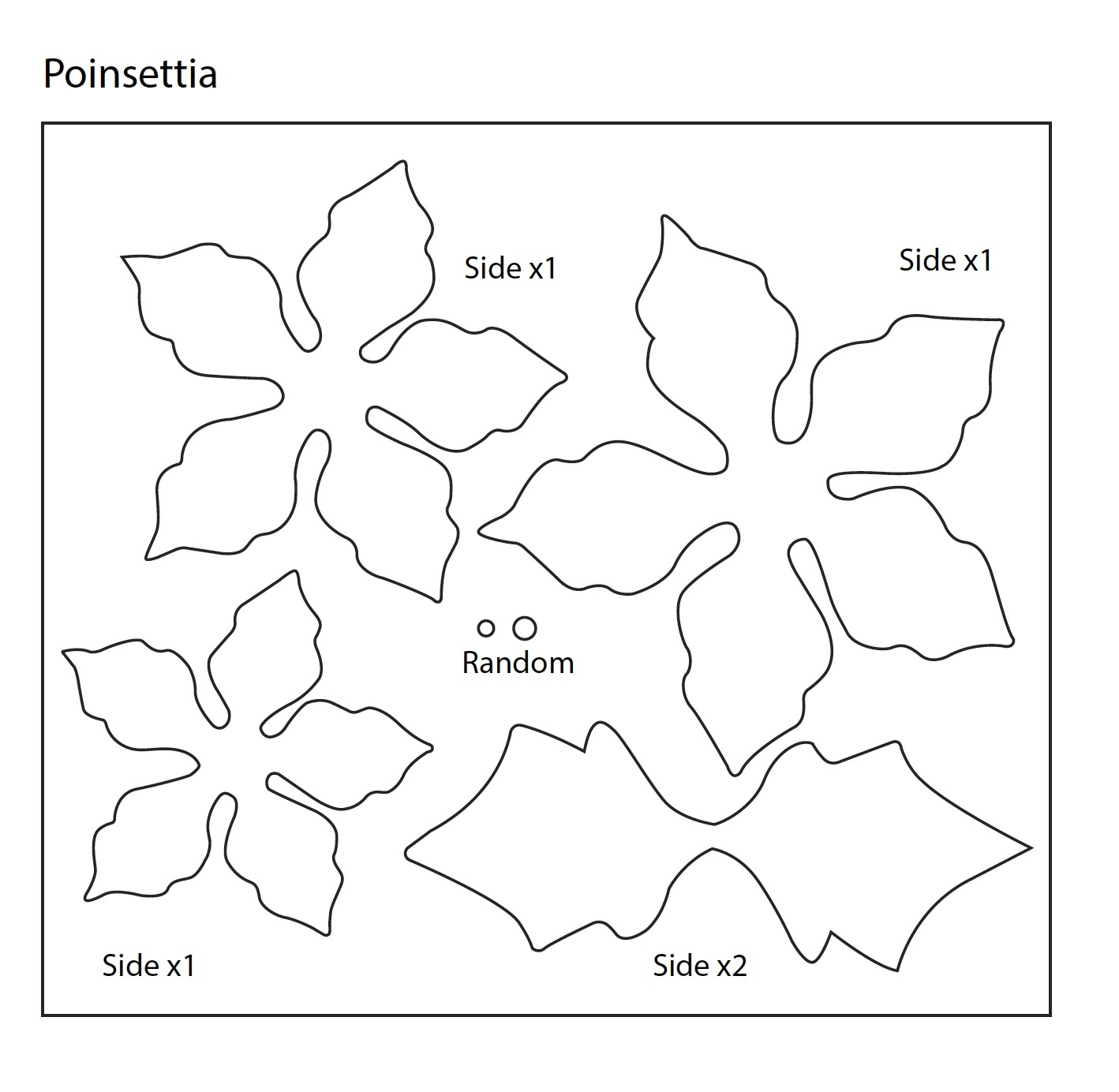 Poinsettia Flower Template Free