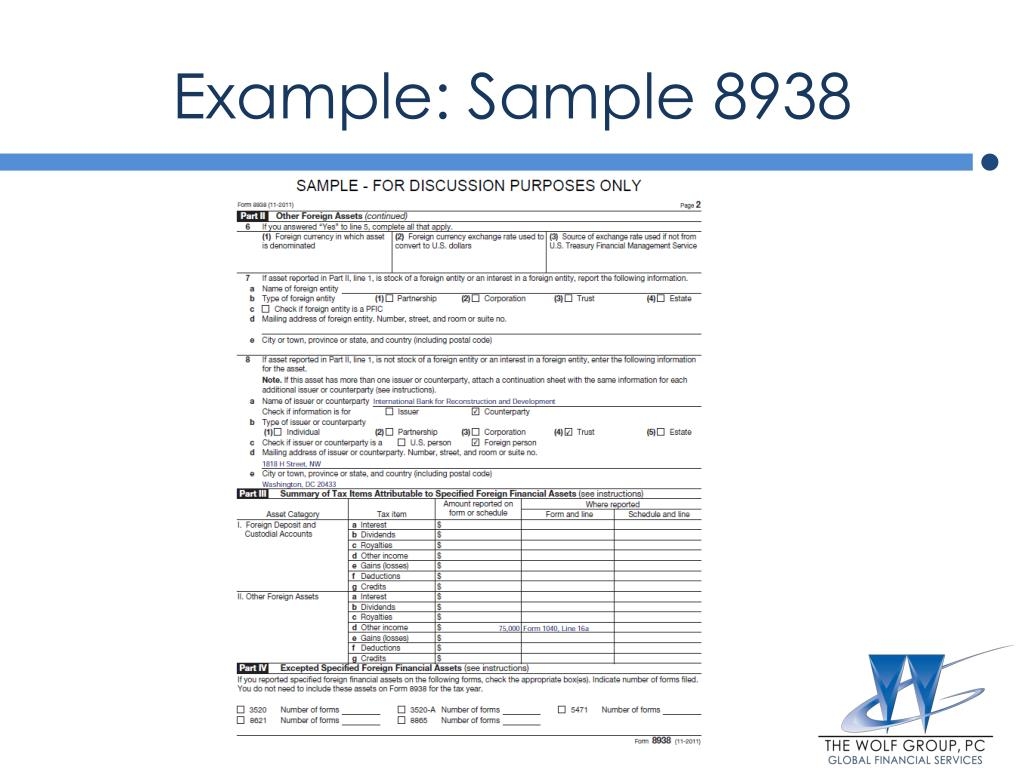 PPT 1818 Society Form 8938 And Other I Mportant R Eporting I 