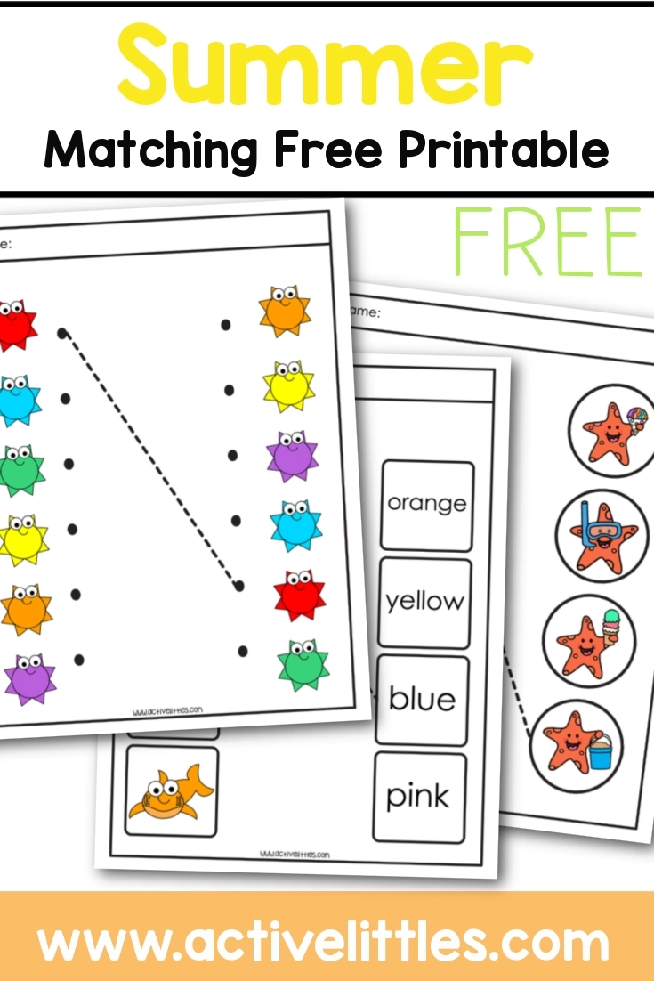 Summer Fun Preschool Worksheets