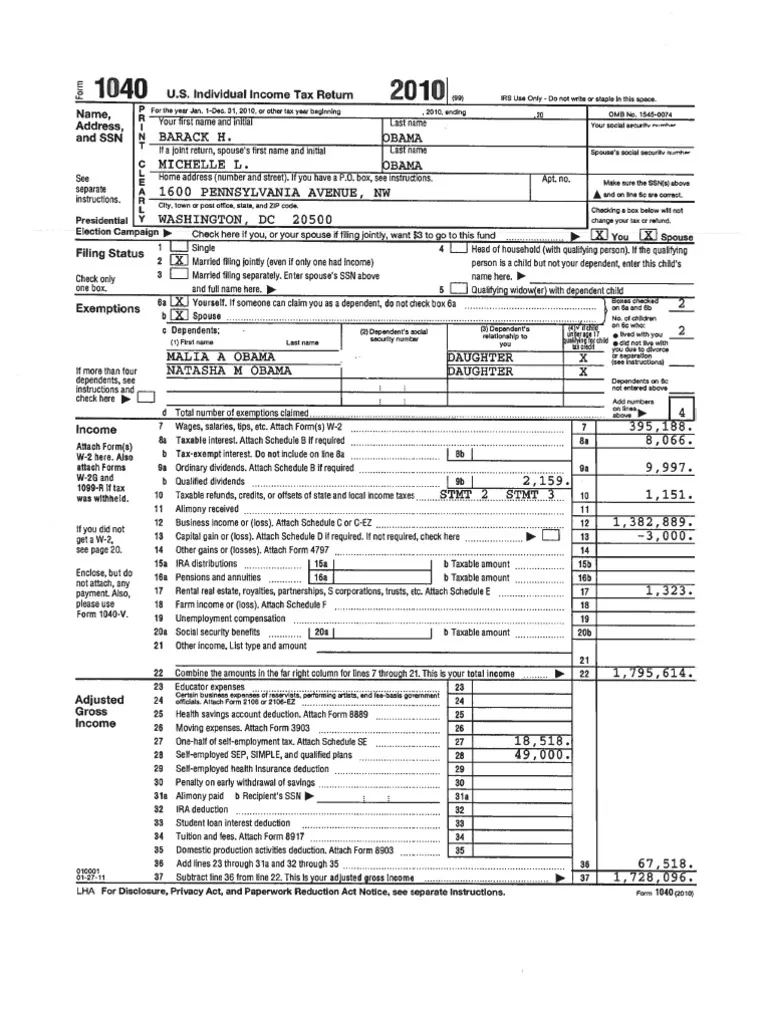 Form 1040 Hw