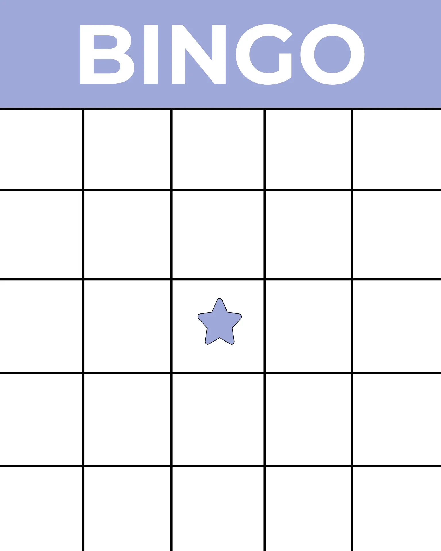 Free Bingo Template Printable