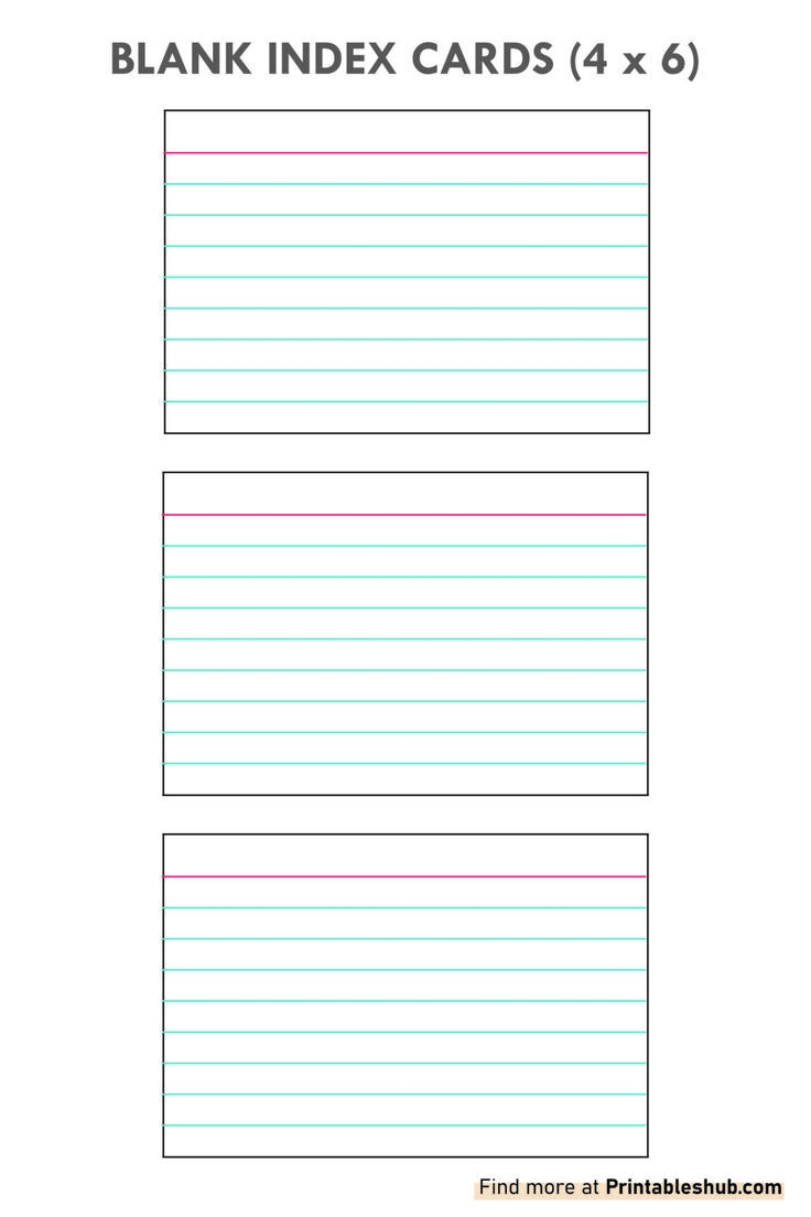 Printable Note Cards Template