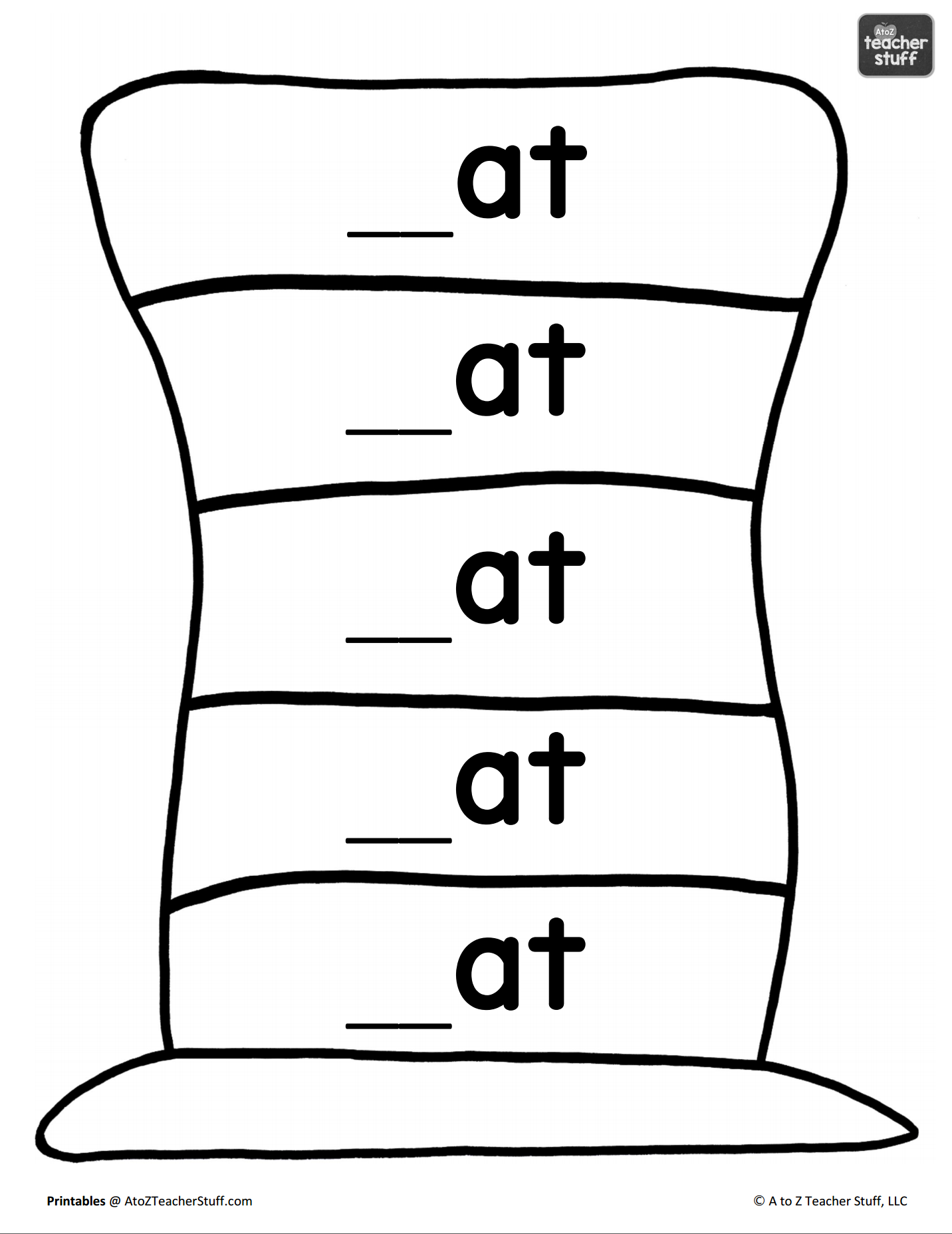 Cat And The Hat Printable Template