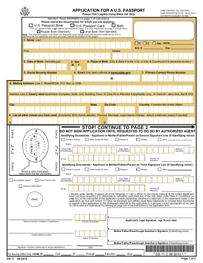 Printable Ds 64 Form Printable Invitation Cards
