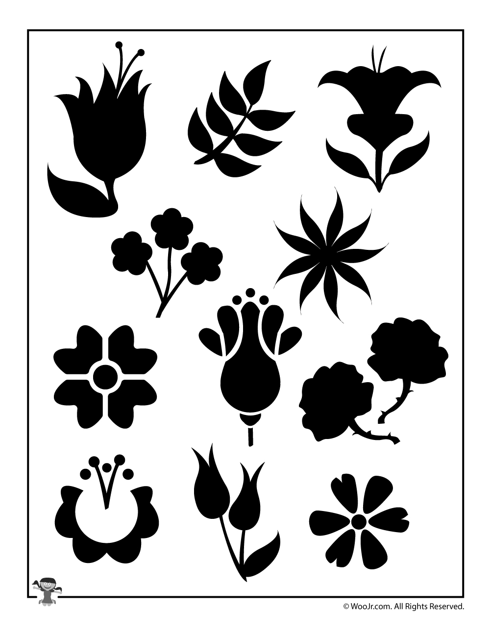Printable Flower Stencil Templates