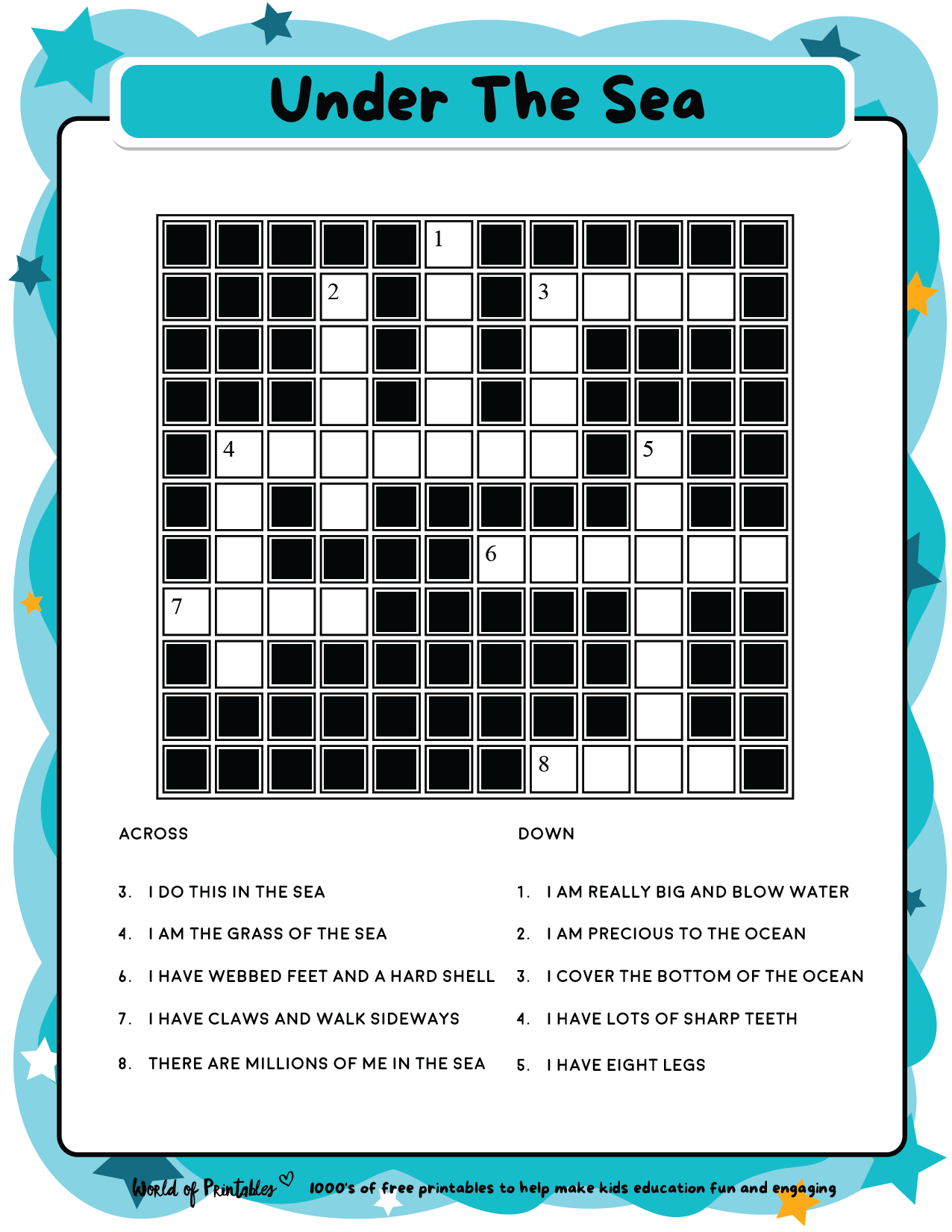 7 Printable Crosswords