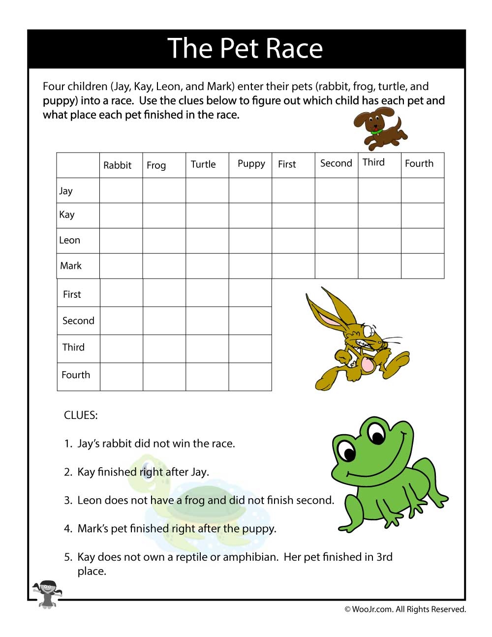 Logic Puzzles Kids Printable