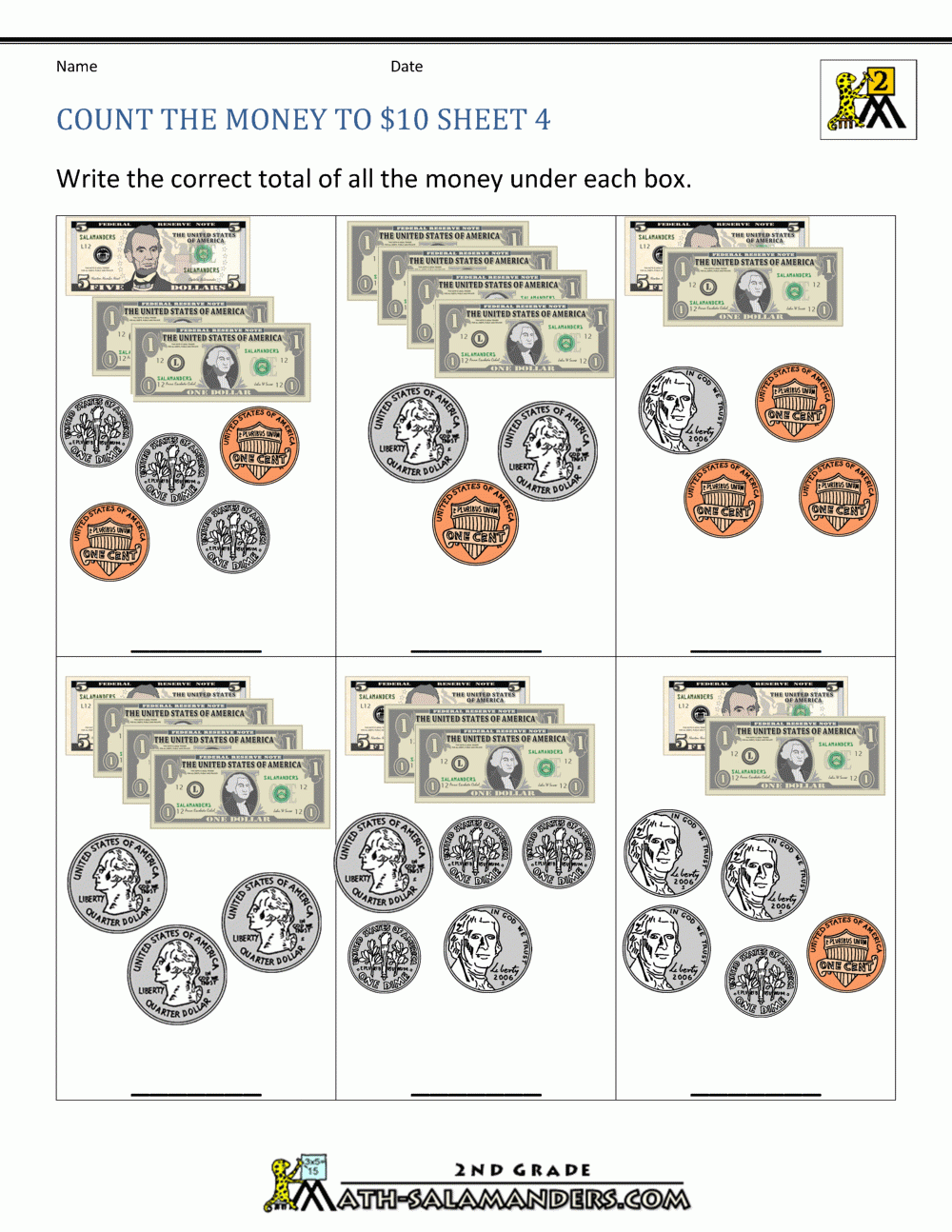 Money Skills Worksheets Printable