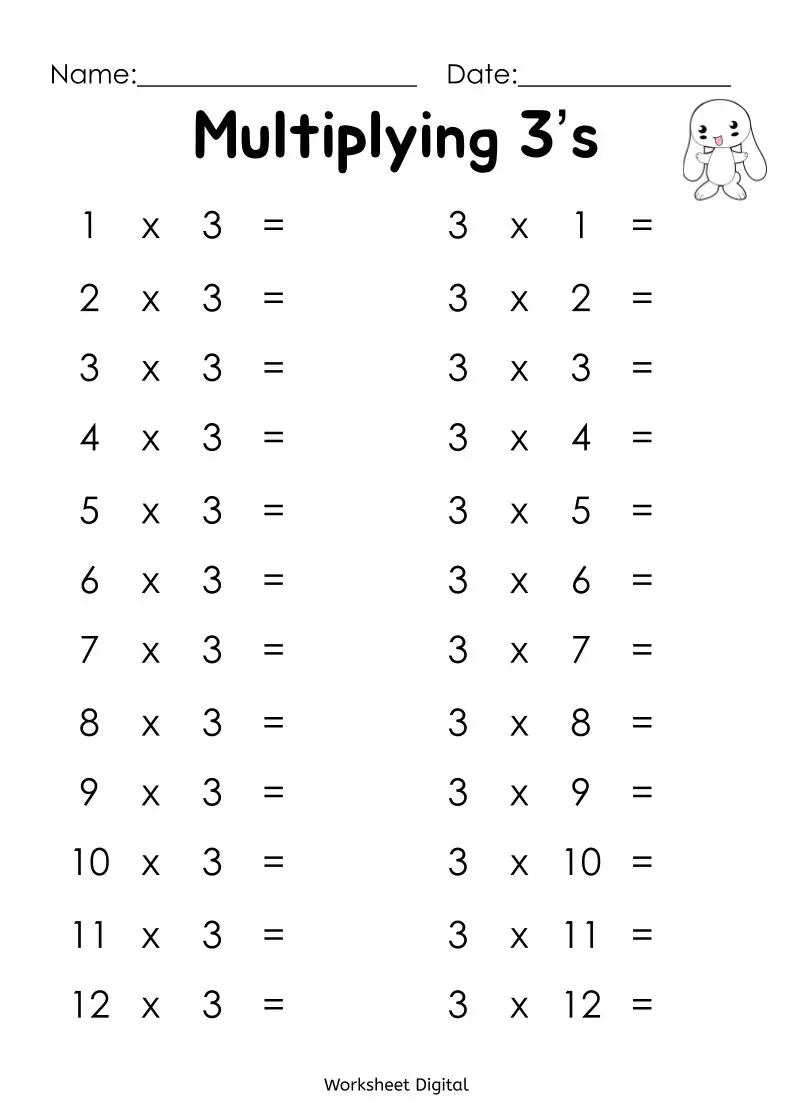 Printable Multiplication Worksheets Grade 4