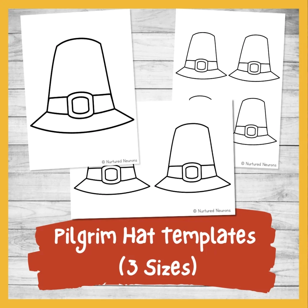 Printable Pilgrim Hat Templates 3 Different Sizes Nurtured Neurons