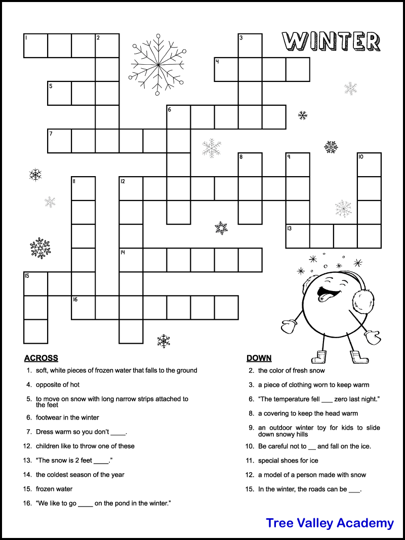 Fourth Grade Crossword Puzzles Printable