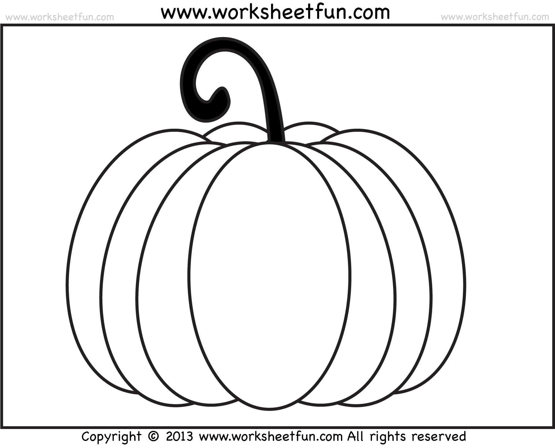 Pumpkin Coloring 3 Worksheets FREE Printable Worksheets 