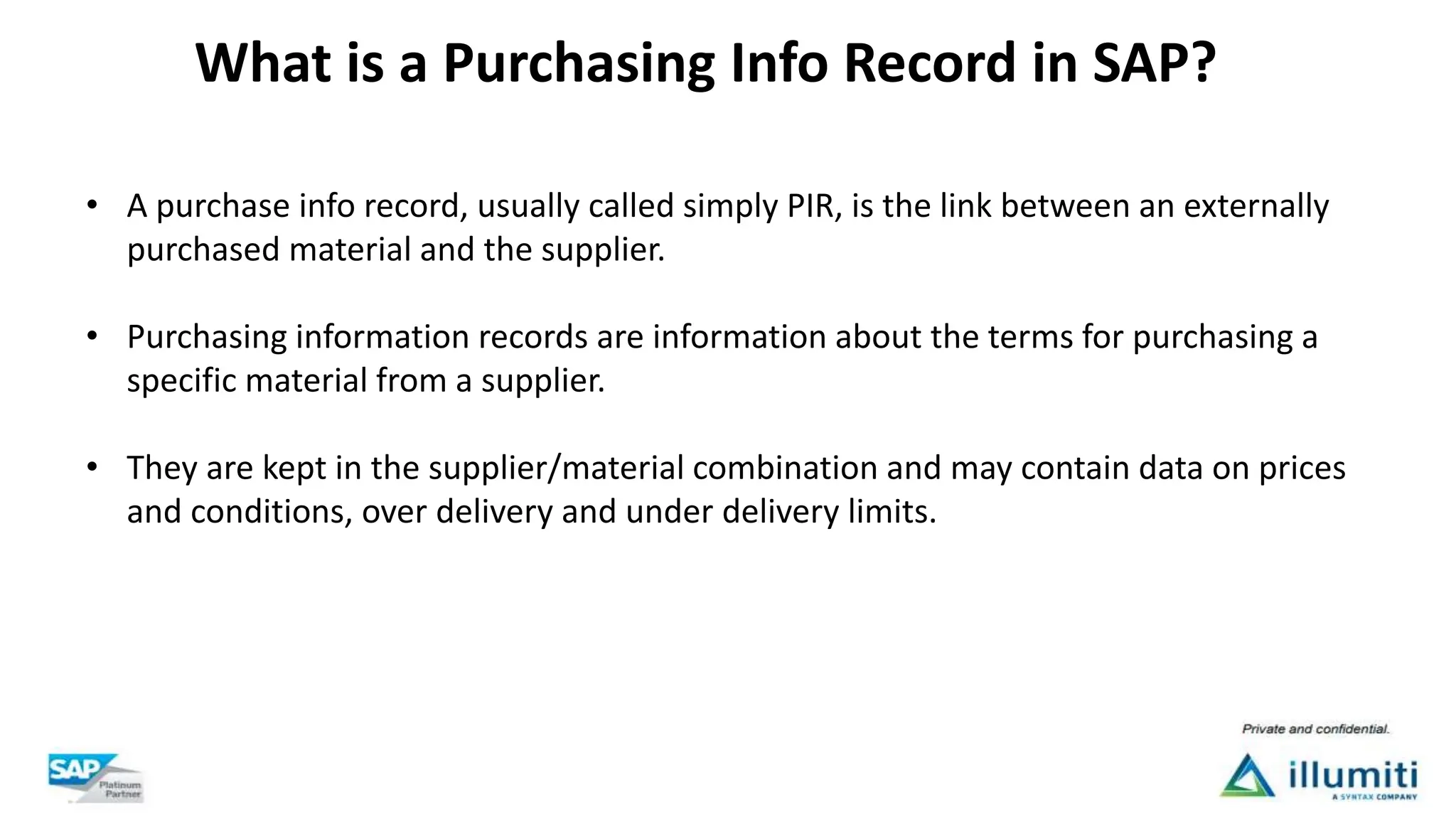 Purchasing Info Record Creation En SAP ECC PPTX