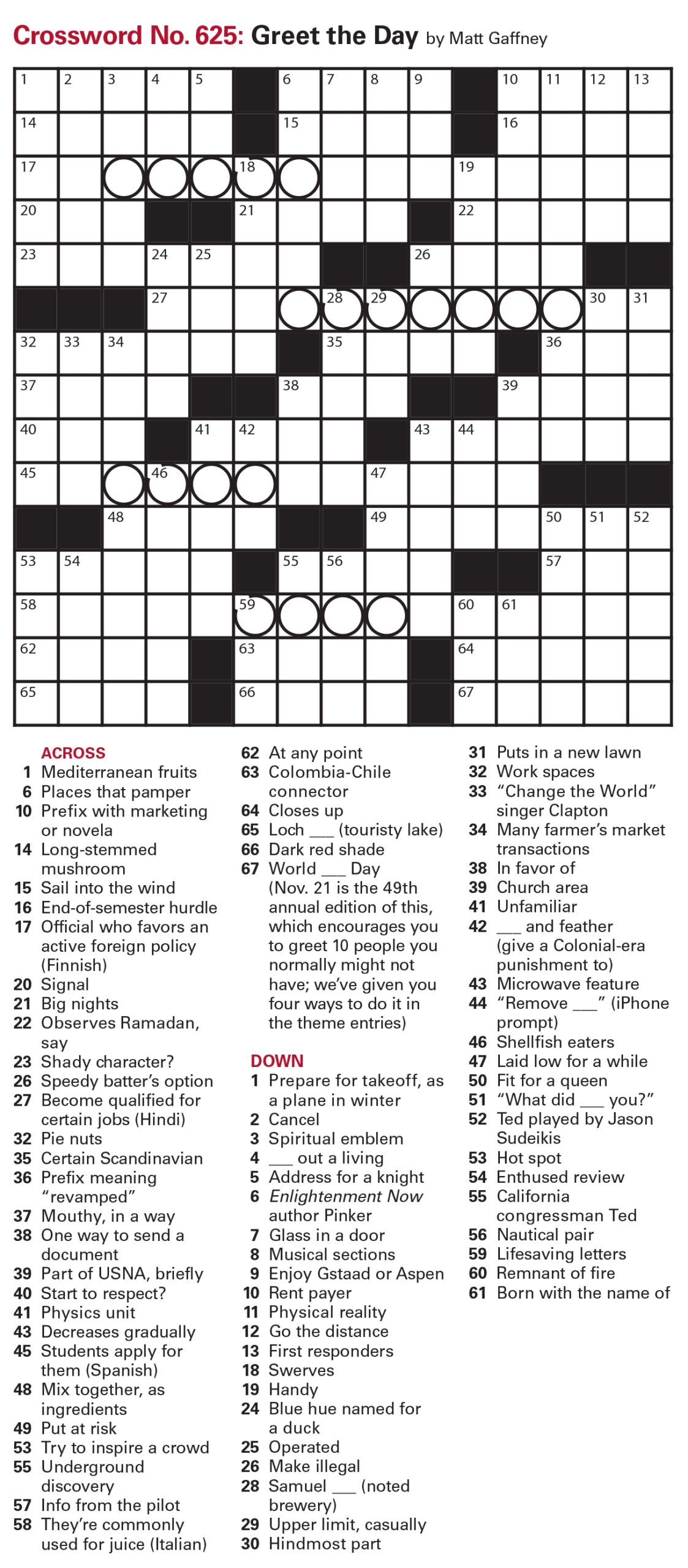 The Choice Act Printable Crossword Puzzles