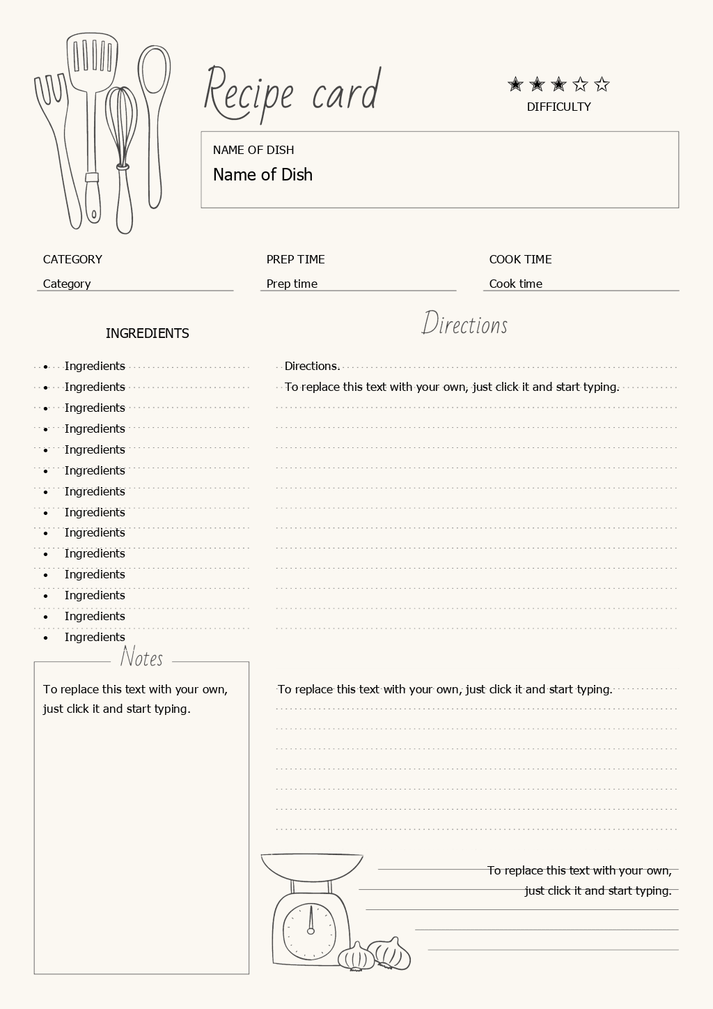 Printable Recipe Templates