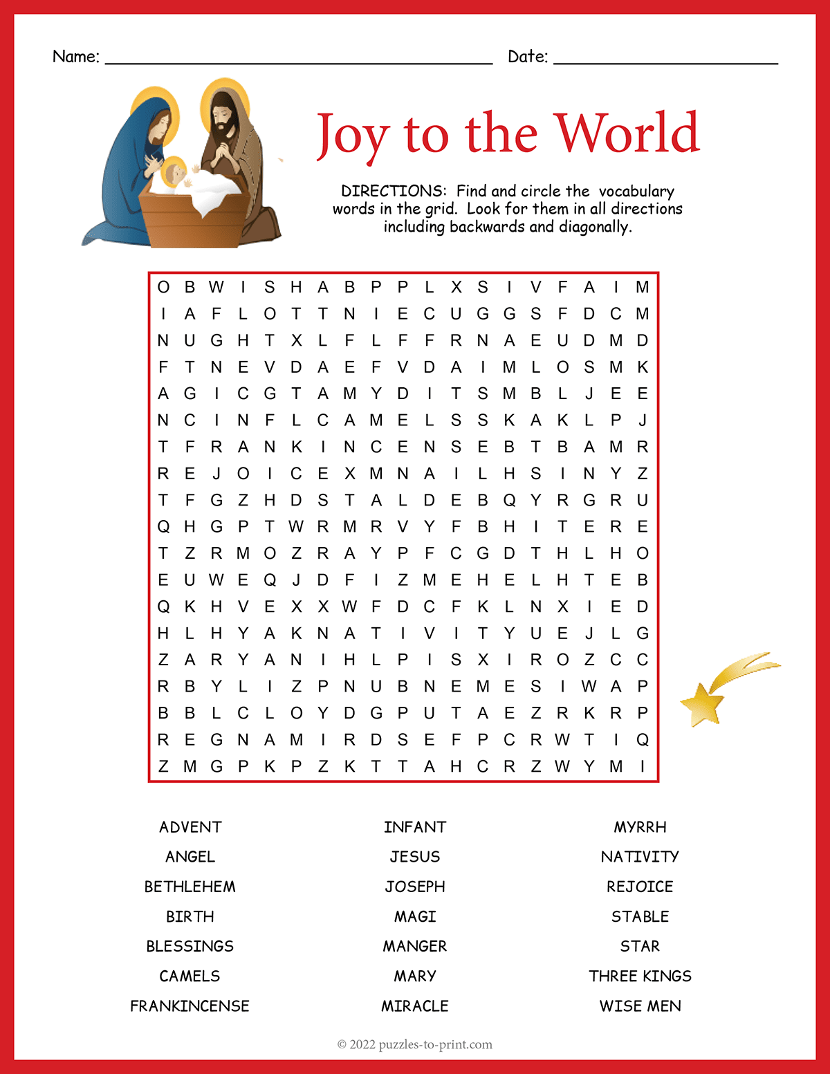 Free Catholic Printable Puzzles