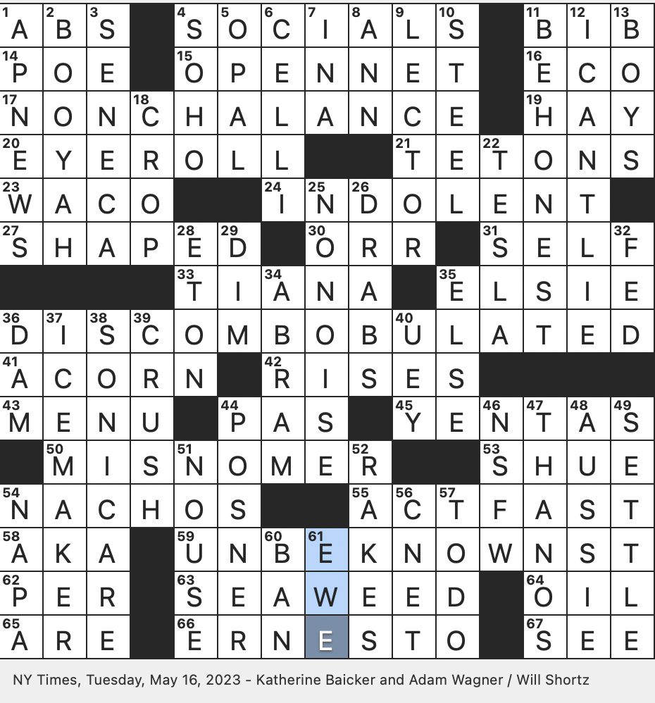 Rex Parker Does The NYT Crossword Puzzle Big Name In Electric 