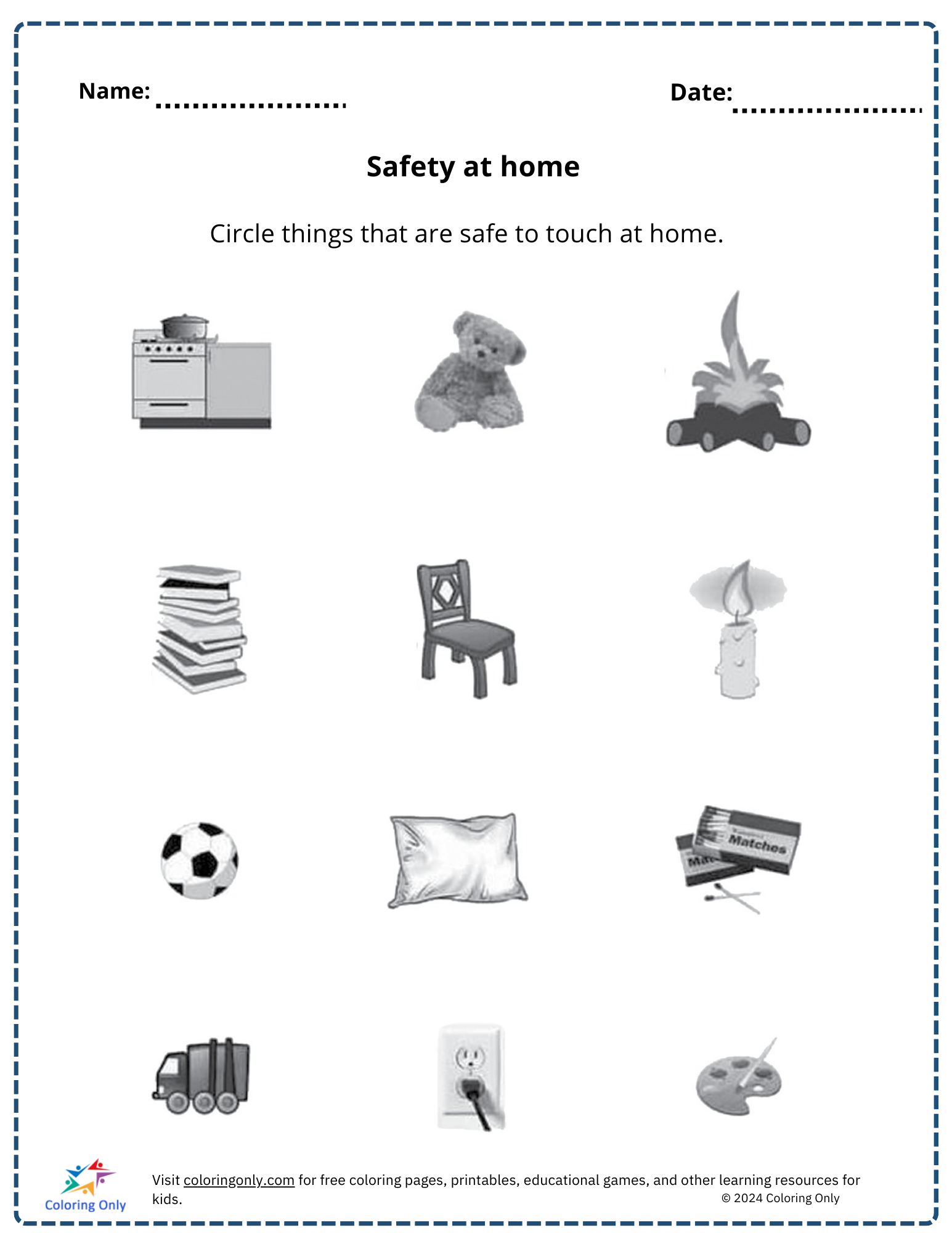 Free Printable Home Safety Worksheets