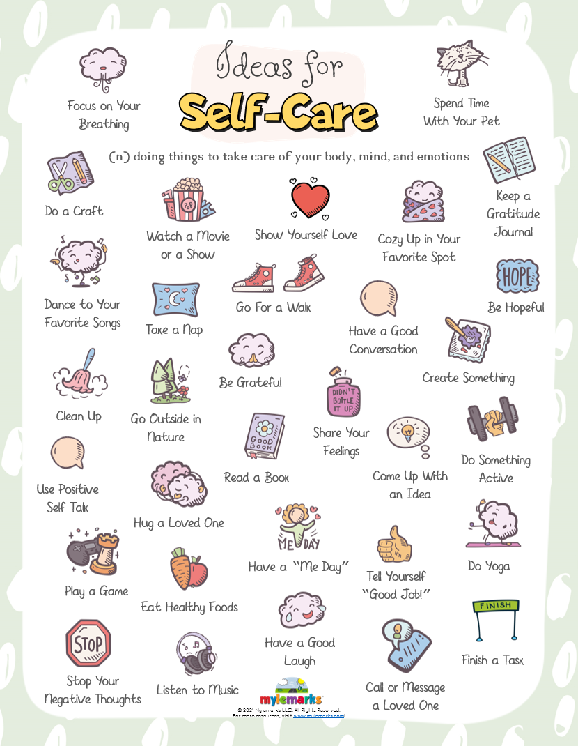 Self Care Cards Poster Printable 