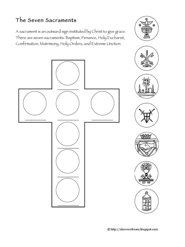 Seven Sacraments Cross With Images PDF
