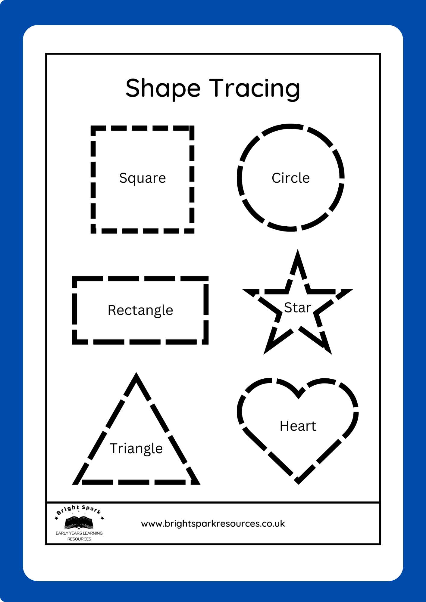 Free Printable Shape Tracing Worksheets