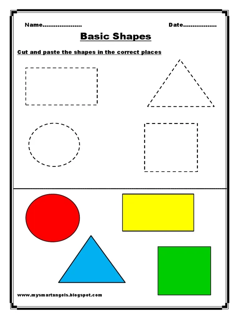 Printable Shape Worksheets For Kindergarten
