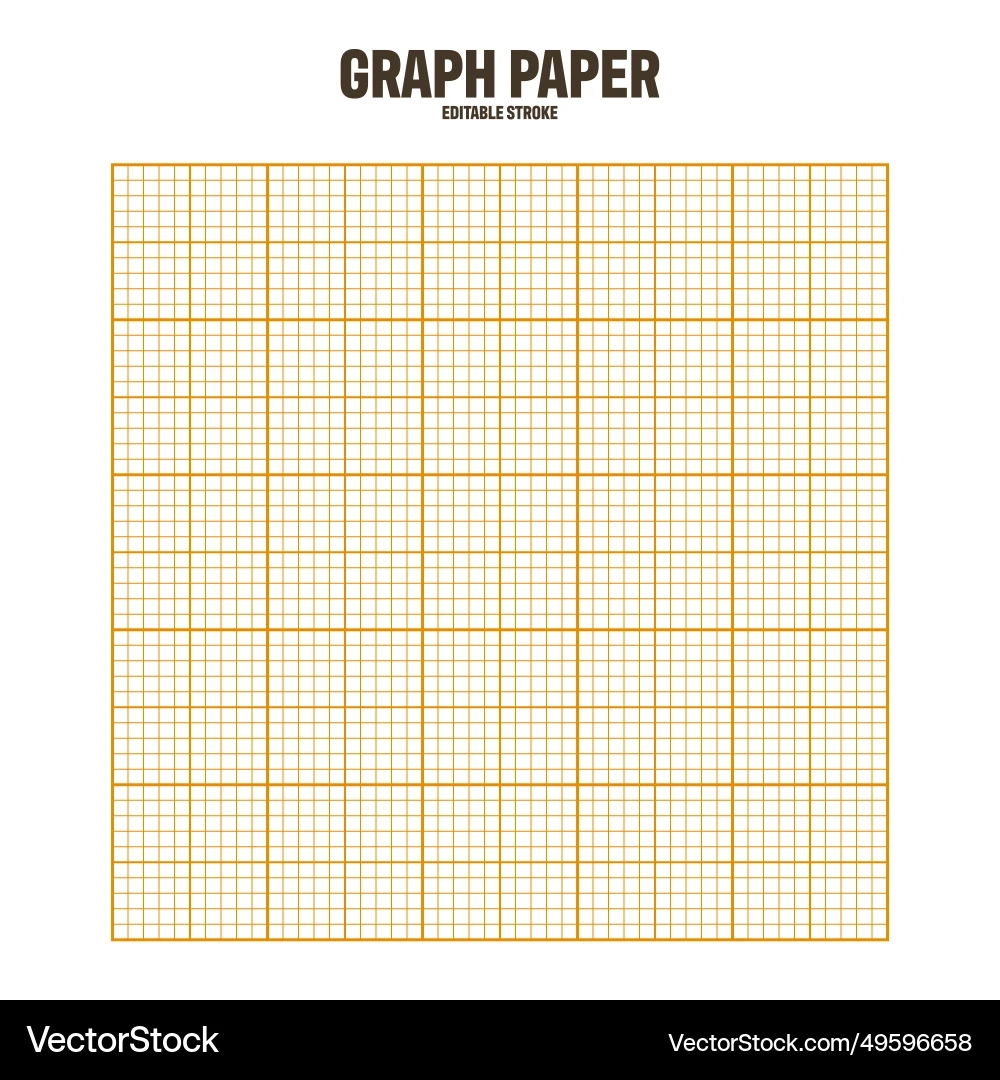Sheet Of Graph Paper With Grid Millimeter Royalty Free Vector 