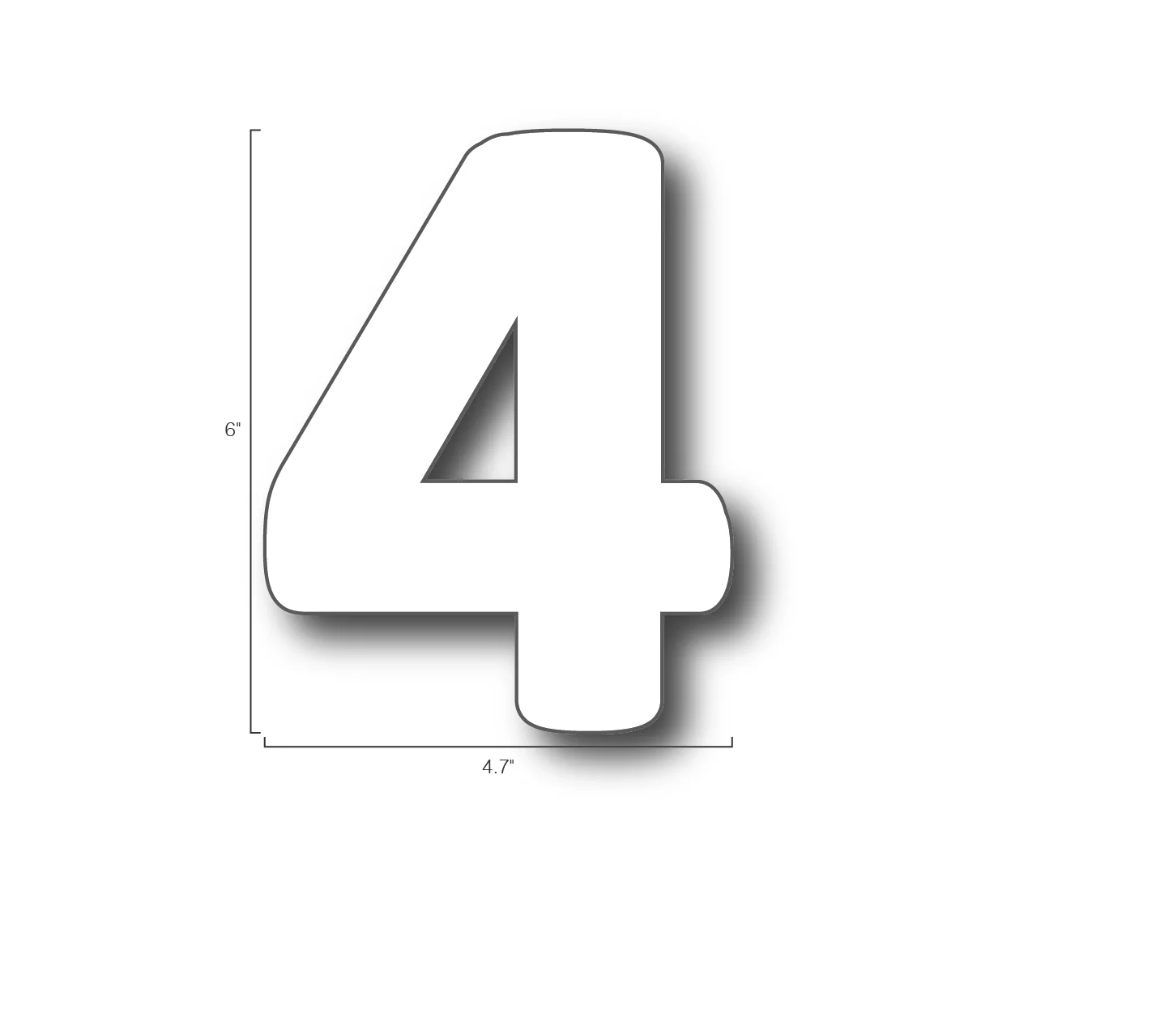 Number 4 Outline Printable