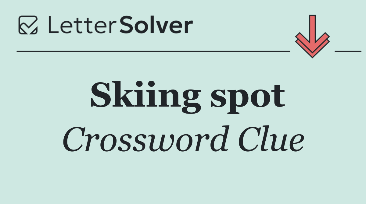 Crossword Answer For Ski