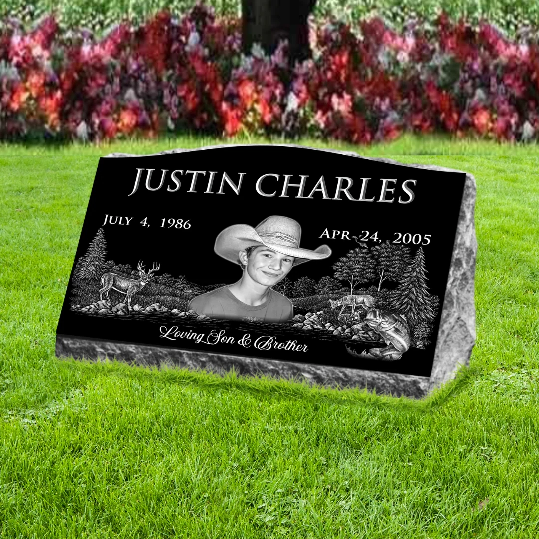 SLANT SINGLE PhotoHeadstones