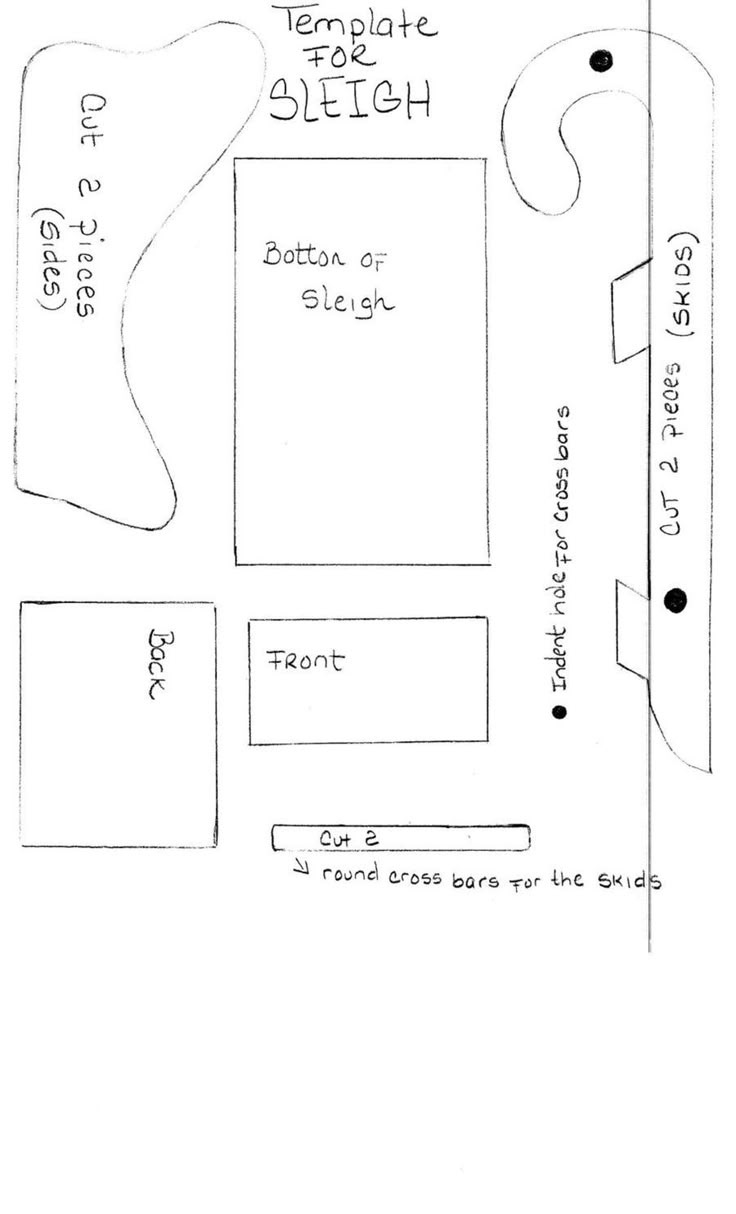 Free Printable Sleigh Template