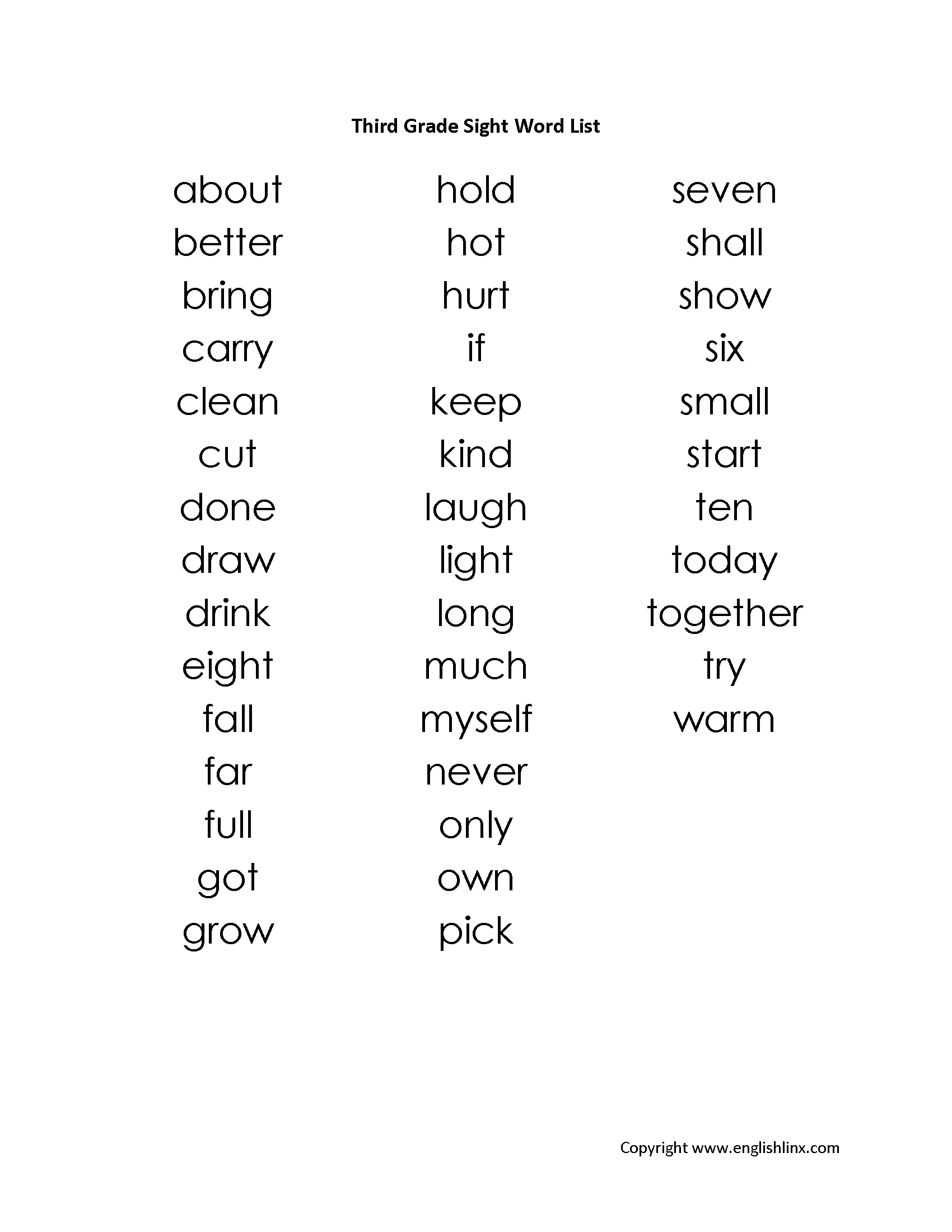 Free Printable Spelling Worksheets Grade 3