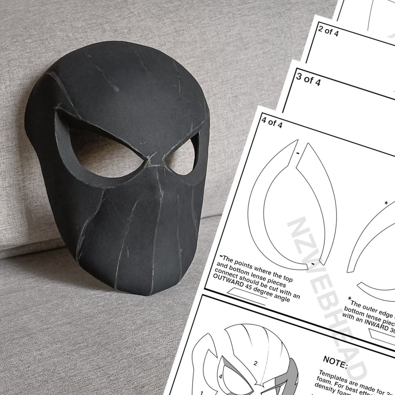 Spiderman Mask Template Printable