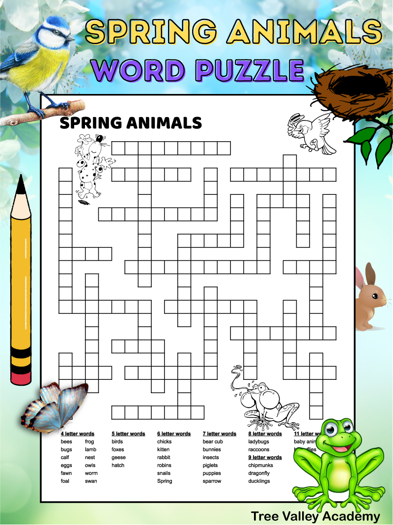 Free Printable Puzzles For Spring