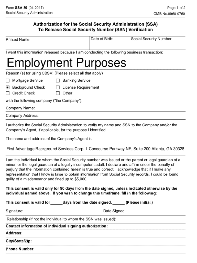 Ssa 89 Electronic Signature Fill Out amp Sign Online DocHub