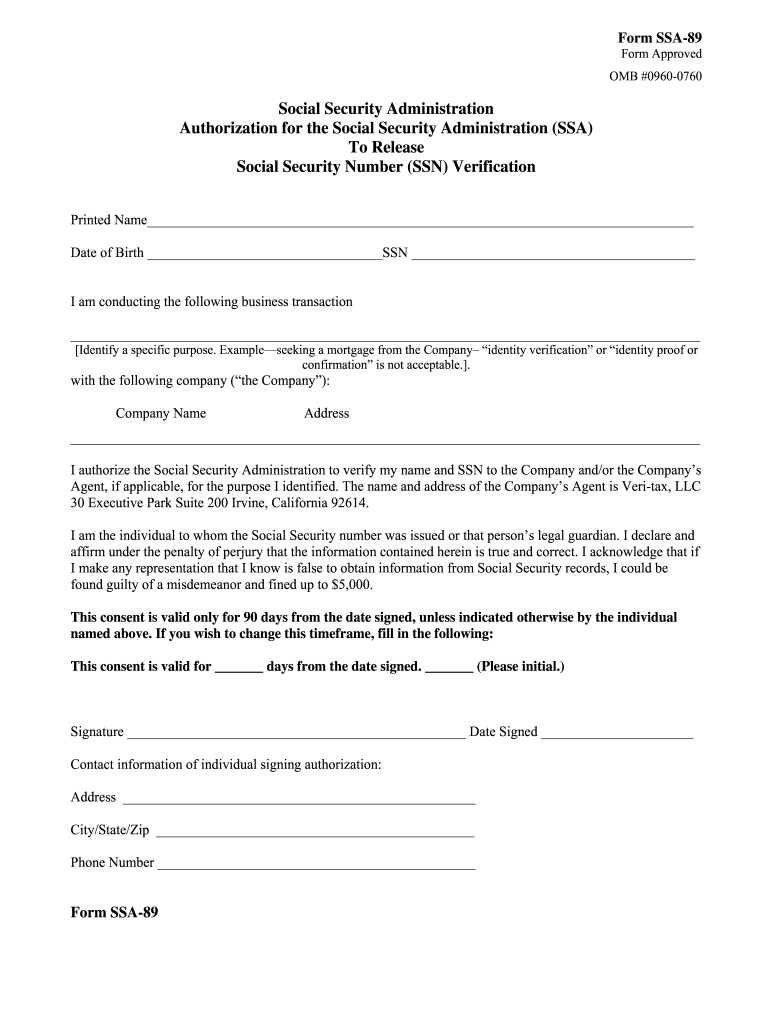 Ssn Verification Form Fill Out amp Sign Online DocHub